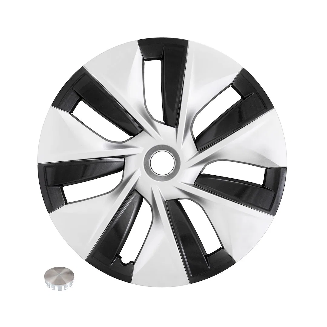 56619SC – COAST2COAST Wheel Cover, 19 Inch 7 Spoke Painted Silver/ Charcoal Plastic Set Of 4 Fits Over OEM Steel Whee...